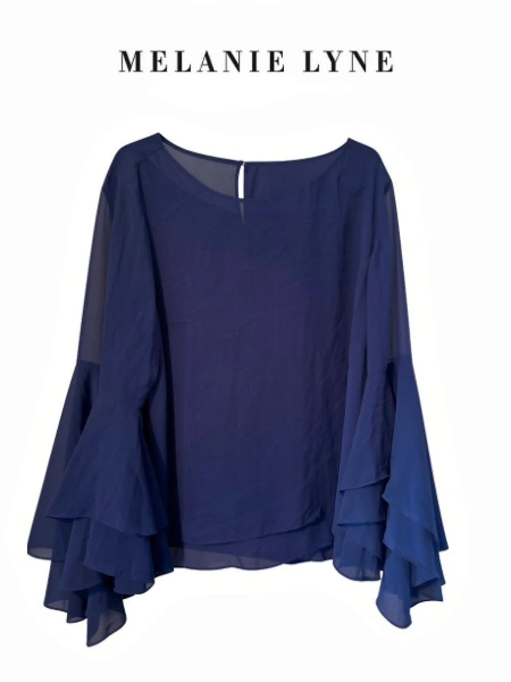 Melanie Lyne Ruffle Sleeve Blouse